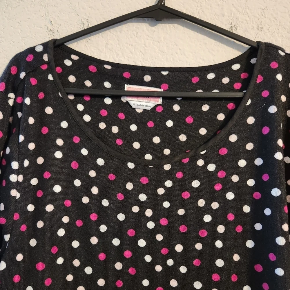 Kate Spade Black Polka Dot Sweater size medium